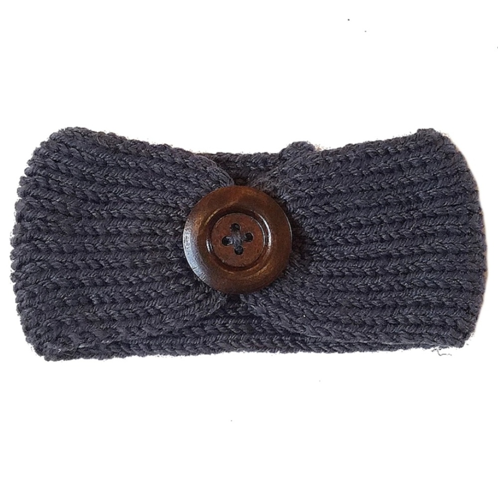 Soft Knitted Baby Headbands - Gray